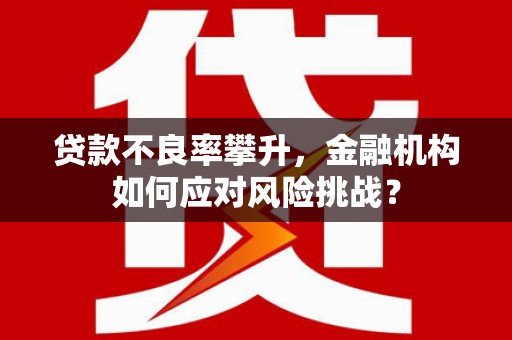 长沙贷款不良率攀升，金融机构如何应对风险挑战？