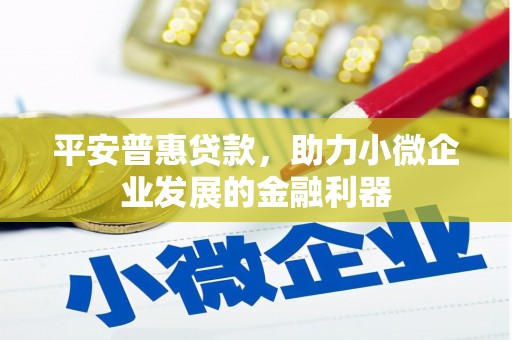 长沙平安普惠贷款，助力小微企业发展的金融利器
